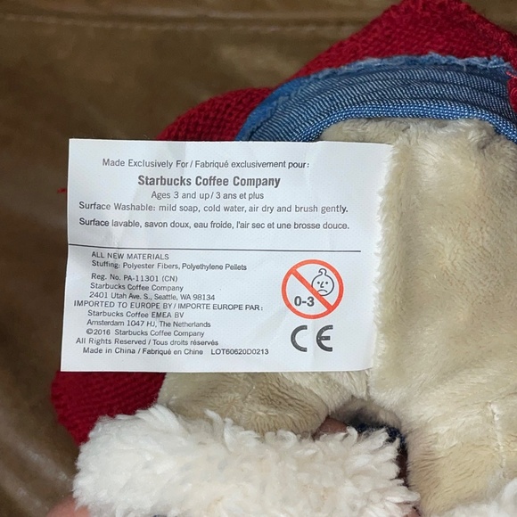 NWT NIB Starbucks® 118th Ed. Bearista® Girl Bear - Pink Trapper Sherpa Hat - Picture 9 of 16